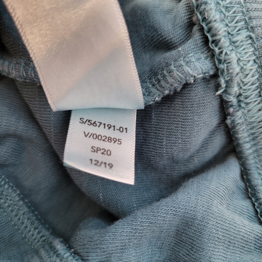 Athleta Girl Beachy Scrunch Pullover Crew Neck‎ Sweatshirt Teal Blue XL 14 - Picture 13 of 13